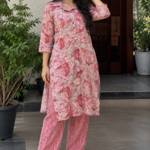 Rose Bloom Printed Kurta Set